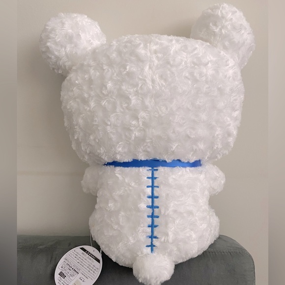 San-x Rilakkuma White Rose Blue Ver. Plush Doll XL - Picture 2 of 5